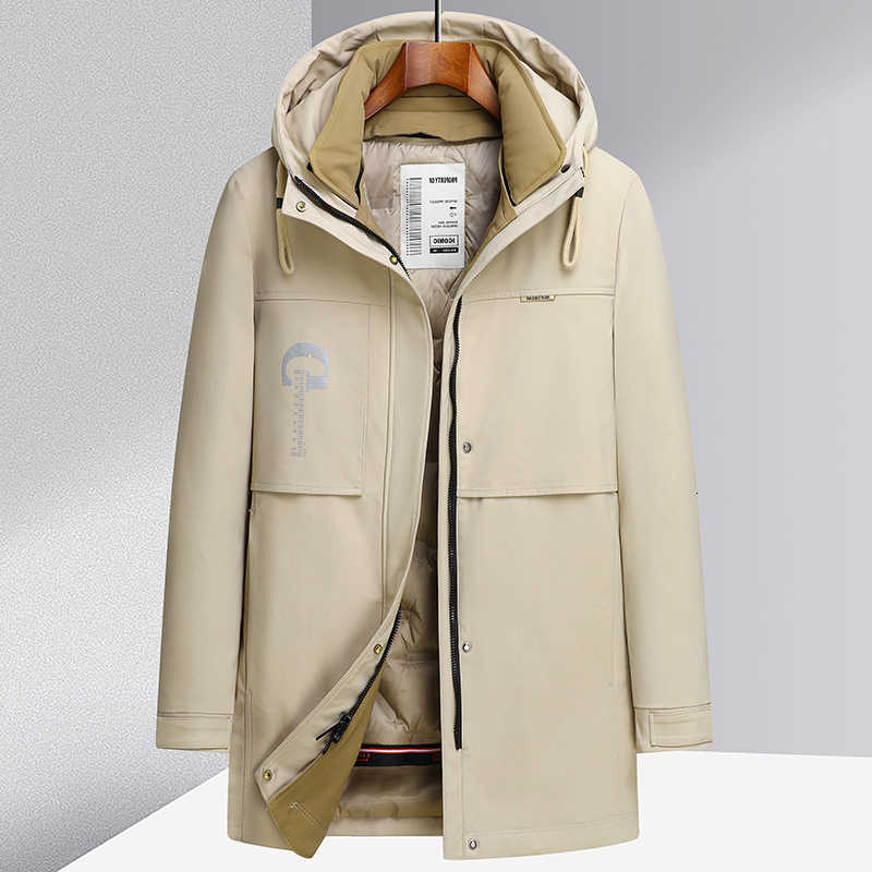 new Parkas 2024 Men's Down arrival winter jacket hooded 90% white duck down jackets men mens fashion thicken warm parkas trench coat male cloth