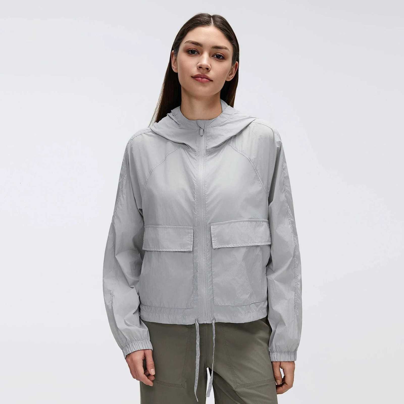 Women's Jackets D26006 Summer Sunscreen Running Coat Women UV Resistant Thin Style Long Sleeve Zipper Breathable Sports Cycling Sunscreen Top C