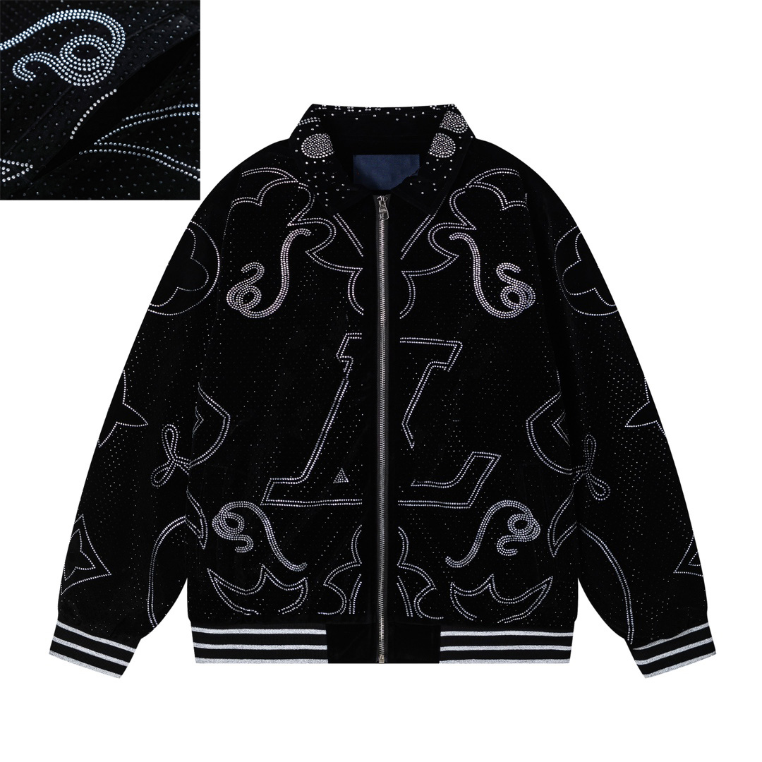 Designer jacket Men's Jackets baseball jacket womens Cartoon pattern Brand embroidery Waterproof street uniform retro trend lvsjackets Loose Ca