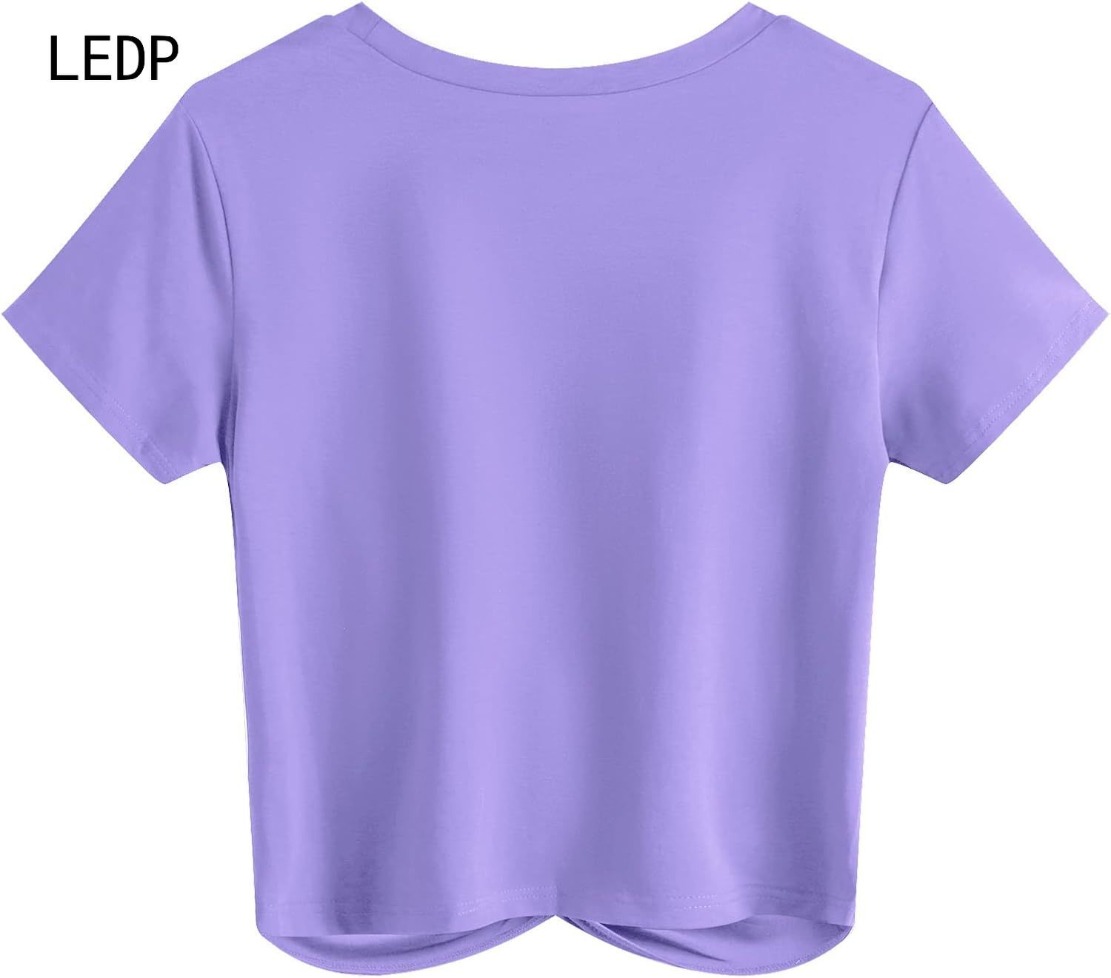 297232 Zero waste tailoring plus size women's T-shirt waste material recycling design irregular hem cotton linen breathable personality style