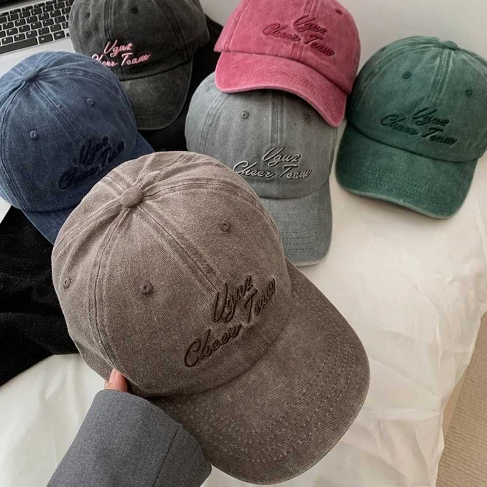 Solid New Letter Caps Embroidery Baseball Color Adjustable Sun Protection Hat Hip Hop Breathable Duck Tongue Cap Women M260922