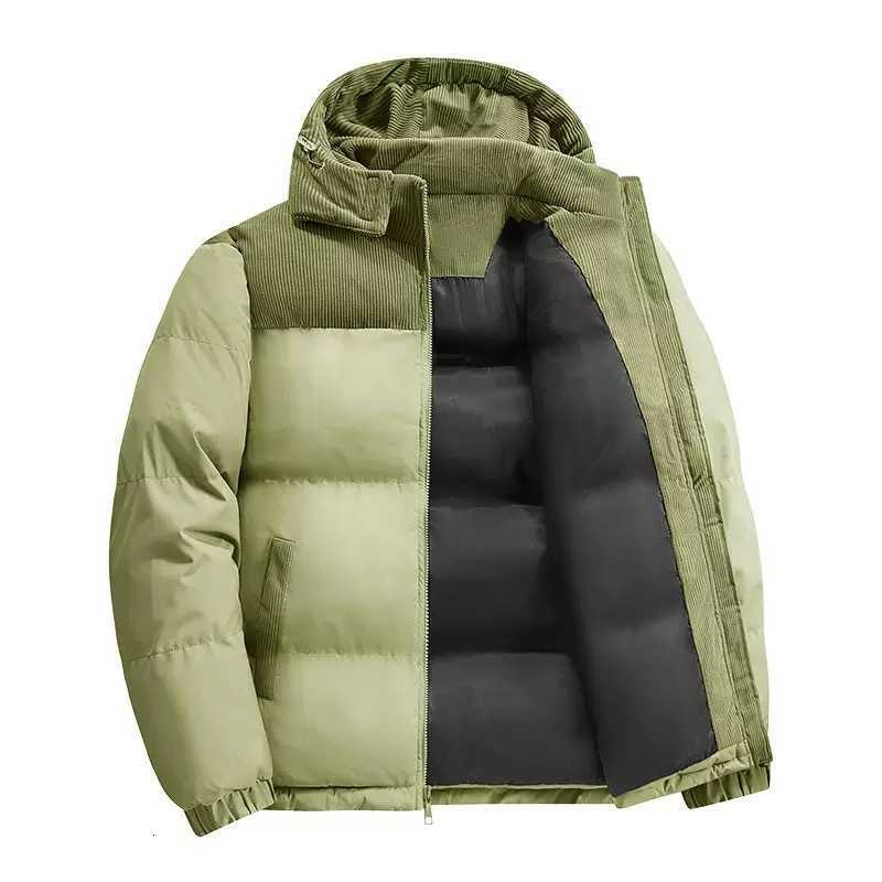 Down Parkas New Autumn Men's and Winter Fashion Trend Thickened Warm Windproof Hooded Cotton Jacket For Men's Casual Loose Sports High-end