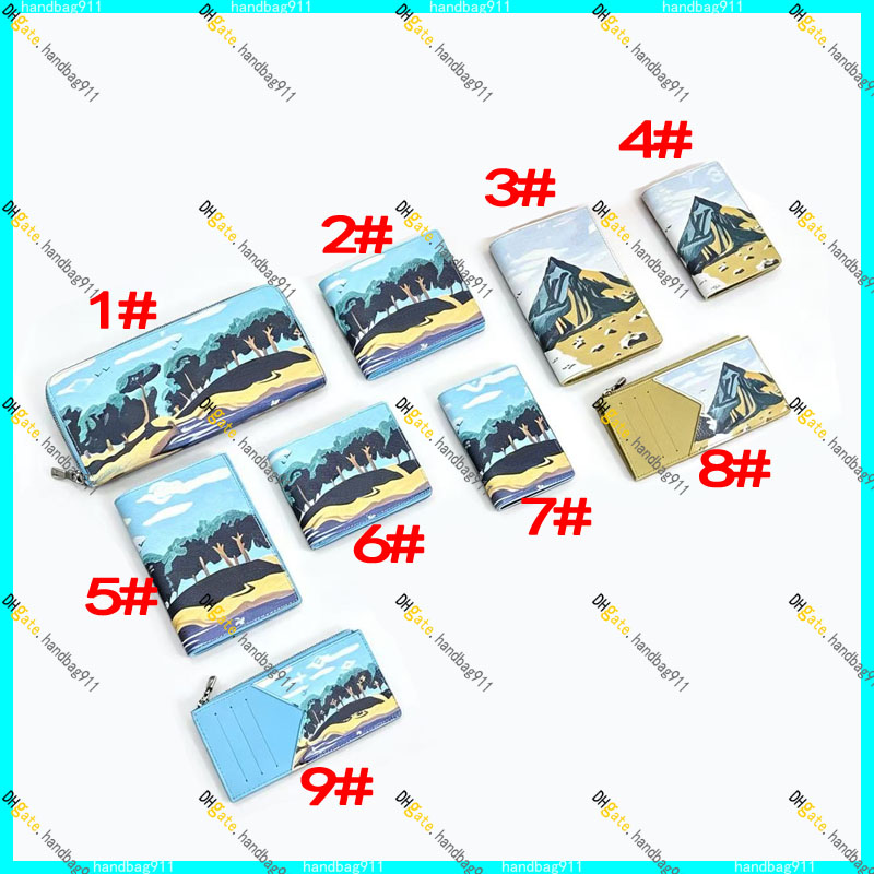 Designer Scenery Wallets Triple Card Holder Wallet Coin Purse Key Pouch Business Card Holder 10A Top Quality Pocket wallet M29720 M29716 M29742 M3A0