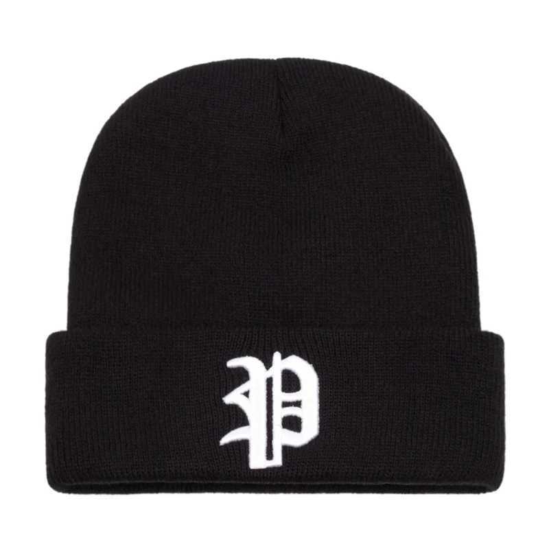 Gothic 2026 New Creative Knitted Hat Alphabet IP Embroidered Bean Hat Autumn and Winter Casual Windproof Warm Hat Borderless Hat M260921
