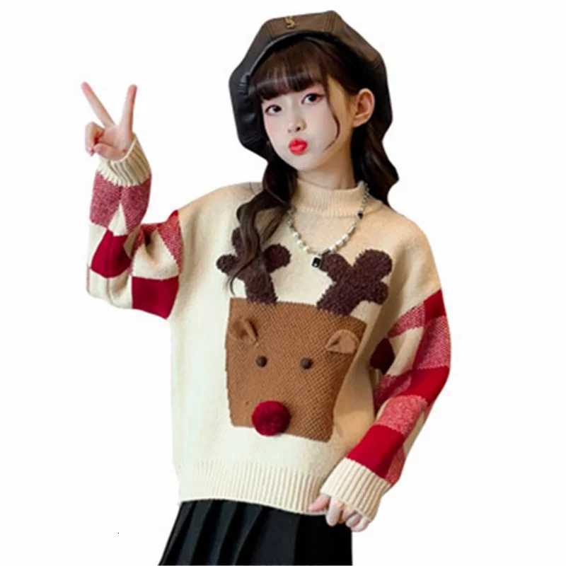 Year Pullover New Fashion Girl Sweater With Deer For Children Cartoon Christmas Sweater Knitwear Kids Spring Autumn Knitted Clothing C260921