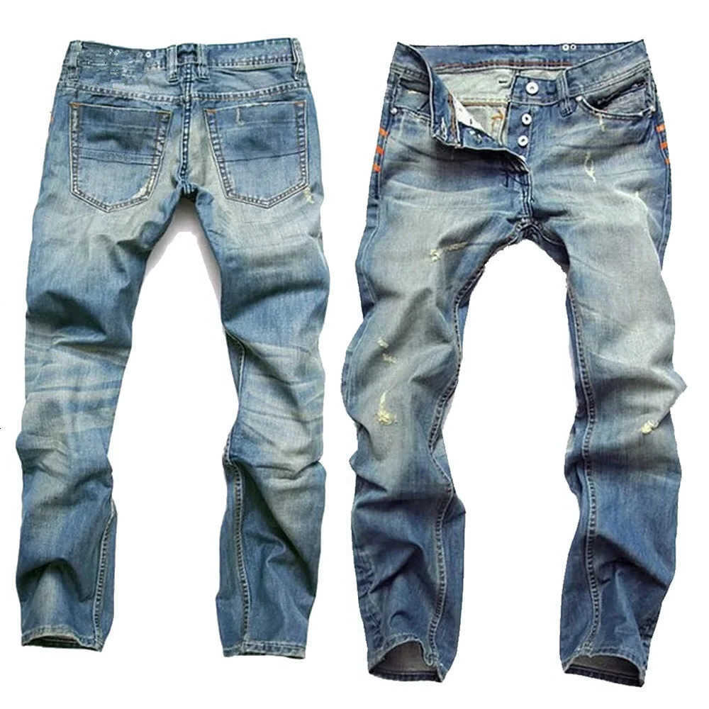 Fit Straight-Leg Mens With Buttoning Casual Style Dark Blue Stretchy Comfortable Fit For All Seasons S2609220QFG