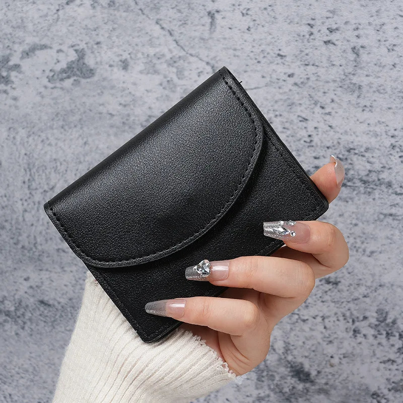 Cute Wallets for Women Small Hasp Girl Credit Card Holder PU Leather Coin Purse Female Wallet Short Purses 260922