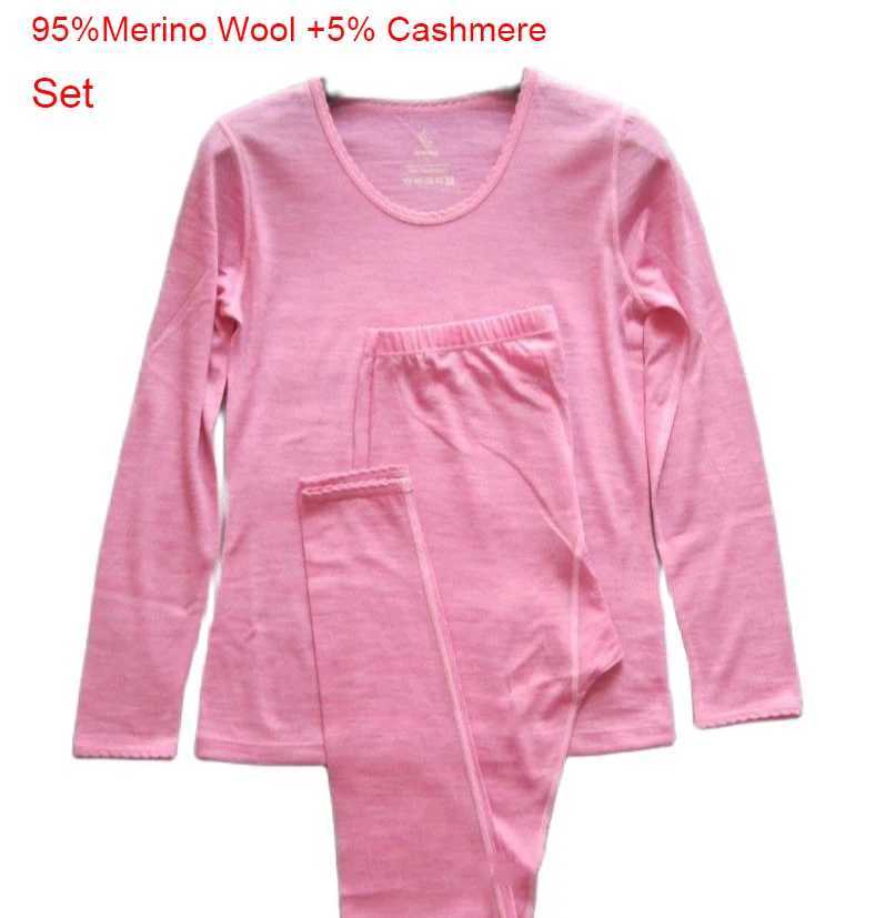 95% Merino Wool Base Layer Womens Set 180G Lightweight Merino Wool Thermal Underwear Women Hot Top and Bottoms Warm Anti-Odor R260921