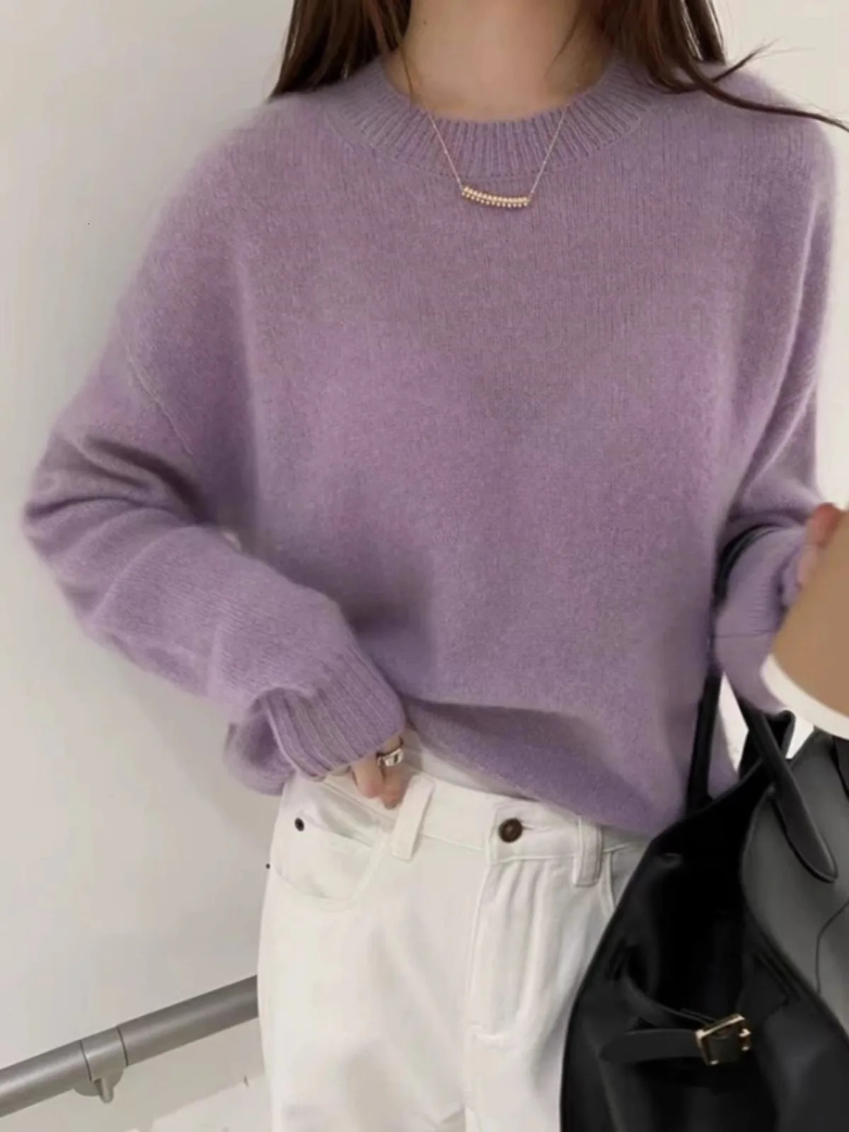 Highgrade turtleneck 100 pure cashmere sweater womens autumn and winter thick loose wool knit 260922