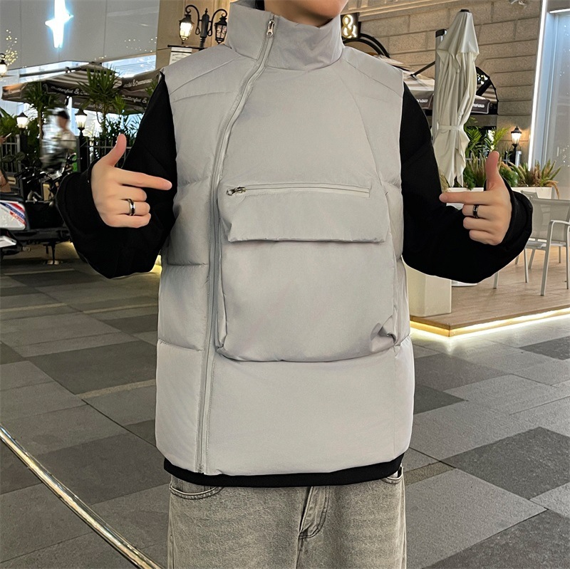 Luxurious Brand Designer High-end Fashion Waistcoat For Men In 2026 Winter. Men's Down-filled Cotton Pullover Jacket.