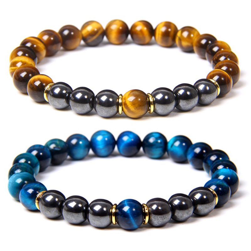 Tiger's Eye Bracelet 8mm Beaded Stretch Bracelets Healing Crystal Jewelry for Men Women Balance Protection Fashion jewelry