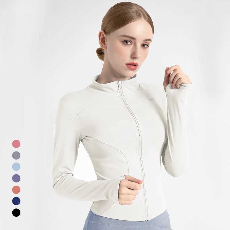 Women's Jackets 2026 Spring and Summer New Women's Fitness Jacket Quick-drying Collar Yoga Clothes Long-sleeved Breathable Sports Cycling