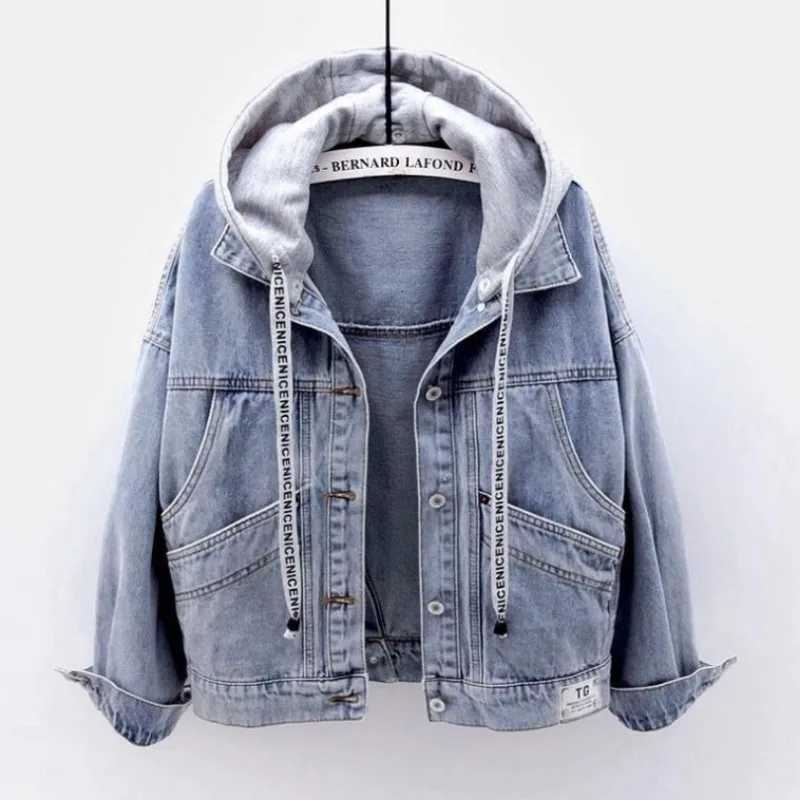 Women's Jackets Women's Denim Clothing Korean Version Casual Fashion Hooded Short Fashion Large Pocket Jacket Spring New Item C260921