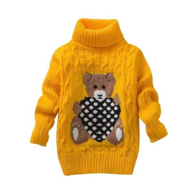 Cartoon New Pullover Autumn 2025 Winter Baby Boys Girls Kids Children's Babi Warm Turtleneck Sweaters Pullover Cardigans Top Clothes Out C26092