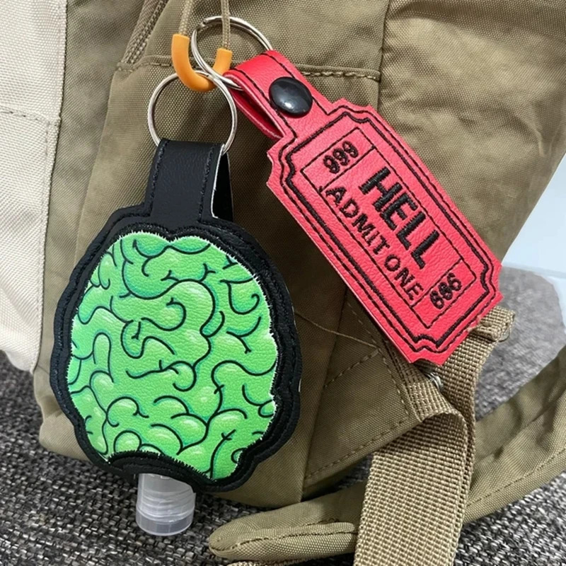 A ticket to Hell highway to Hell funny keychain keyfob luggage tag gift gothic keyring 666 mark of the beast travel accessory 260922