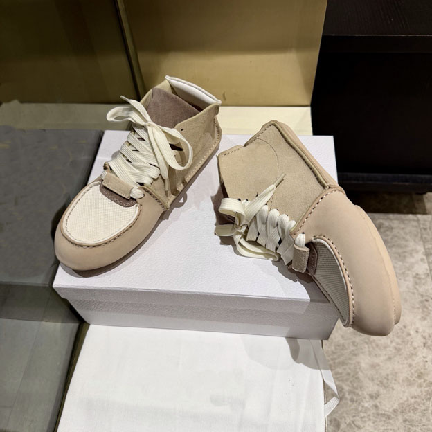 Women Baby Shoes Luxury Designer Sneakers Mesh Leather Lace Up Round Toe Fashion Casual Walking Beige Low Top Flat Outdoor Classic Soft