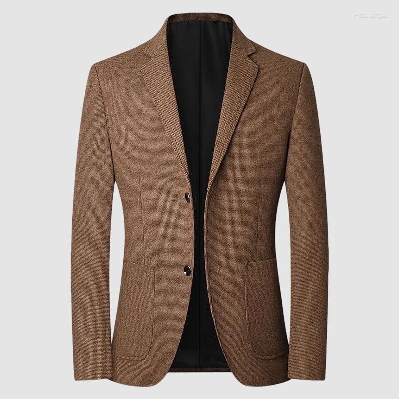 Blazer Men's Fashion Solid Color Wedding Dress Casual Host Gentleman Slim-Fitting Trendy Banquet Versatile Business