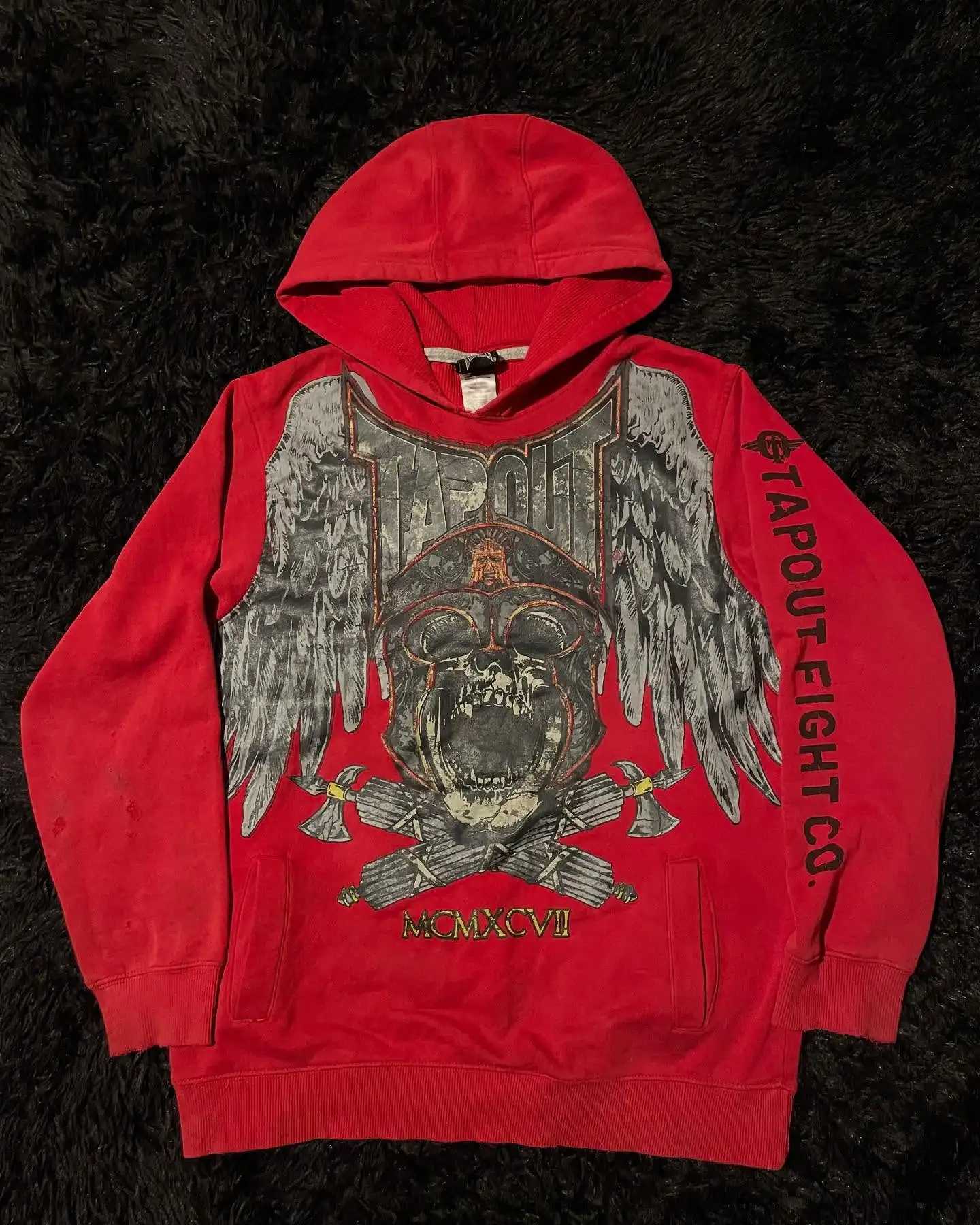 Men's Hoodies Sweatshirts Vintage Gothic Oversized Hoodie Skull Print Y2K Sweatshirt Retro Grunge Streetwear Unisex Pullover for Men and Women