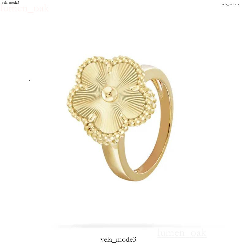 Fashion Vancliff Ring Men Designer Contemporary Style Brands High Quality Trendy Simple Jewelry Lucky Four Leaf Clover Luxury Stainless Steel Vanlys