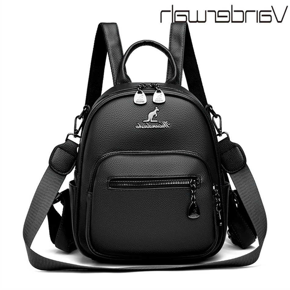 Travel Women Backpack Backpack Style for Teenager 2024 Soft Leather Female Fashion 3 In 1 Bagpacks Large Capacity Ladies Mochilas Feminina H260922