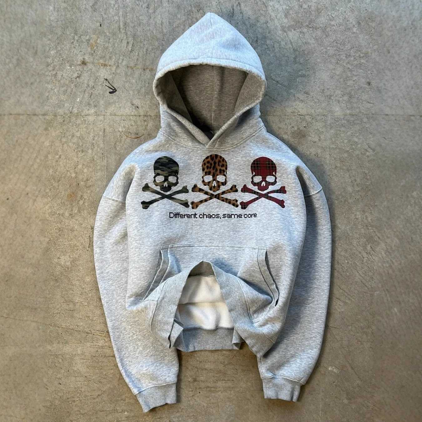 Felpe con cappuccio da uomo Felpe autunno e inverno High Street con stampa teschio Felpa con cappuccio per uomo e donna Felpa con cappuccio ampia Y2