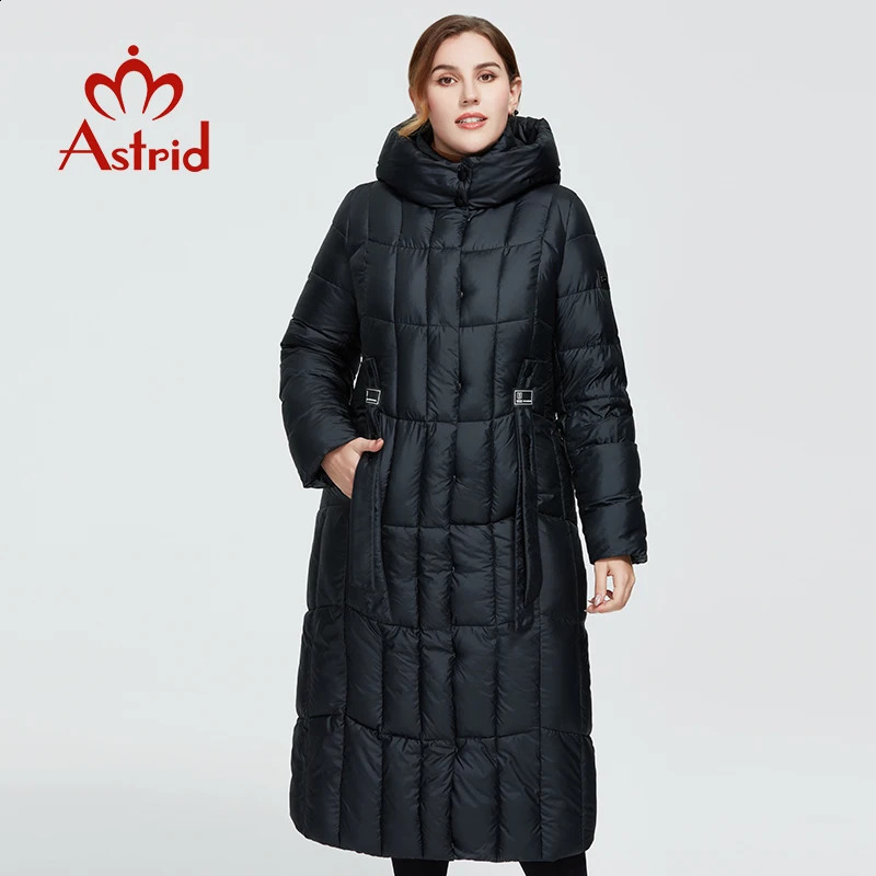 Astrid Winter Womens coat women long warm parka Plaid fashion thick Jacket hooded large sizes female clothing 9546 260922