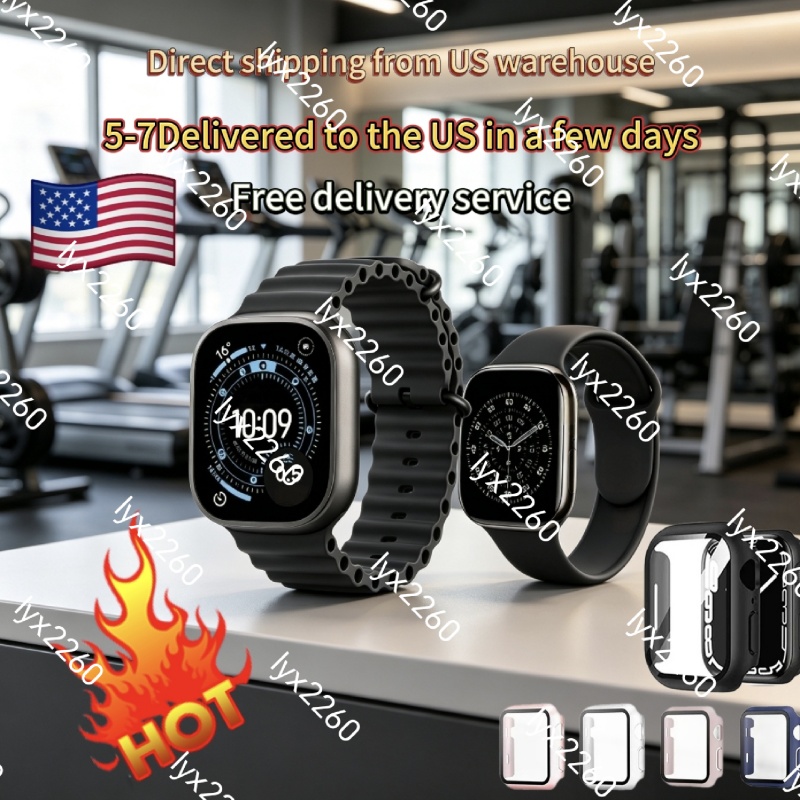 Durable protective case for Apple Watch Ultra 3 and S11 sports watches; supports Bluetooth and fitness functions; available in 49mm and 46mm sizes.