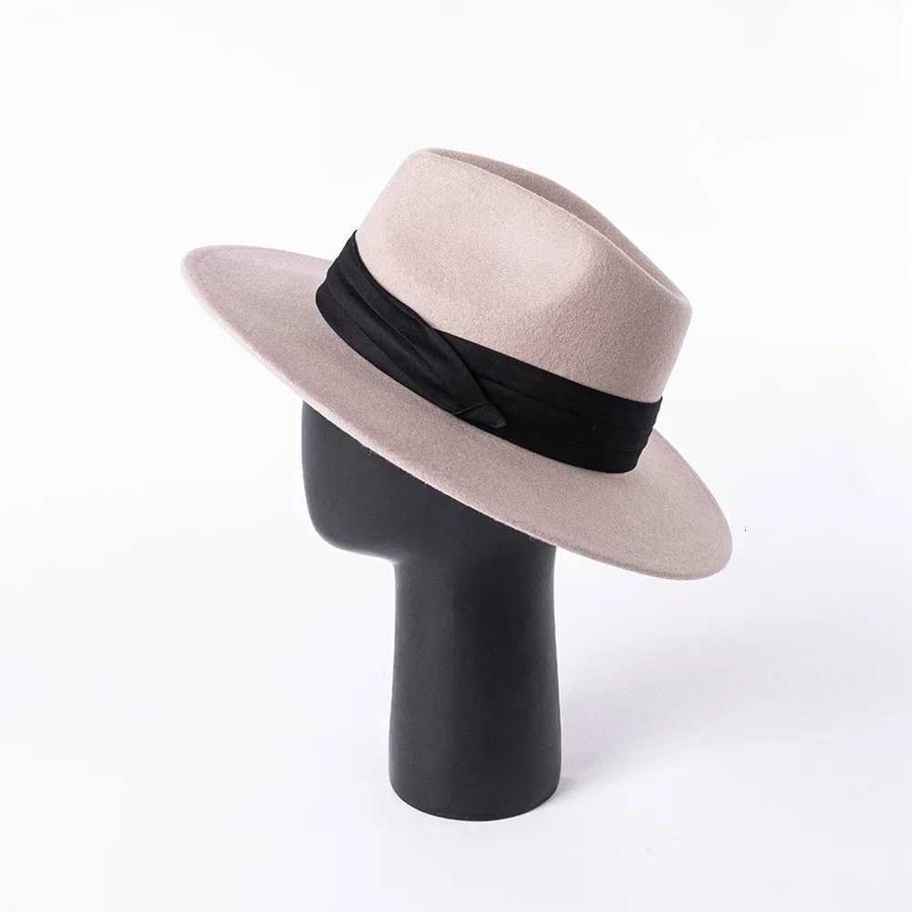 Hats Wide Brim Hats Bucket 100% Wool Jazz Fedora Hat for Women Men Retro Casual Wide Brim Panama Felt Cap Outdoor Shopping Party Church Wool Felt Ha