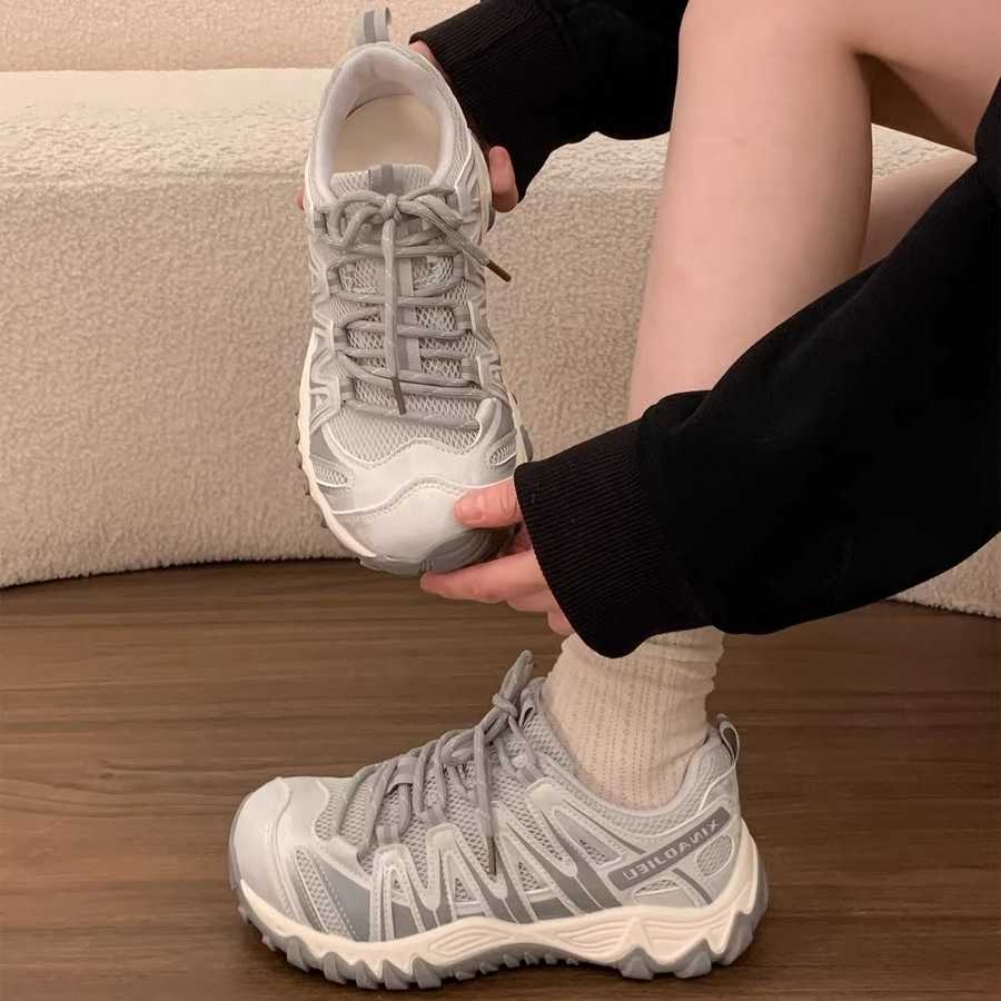 Shoes Spring and Summer Casual fashion Lace Design Non-slip Platform Sneakers 2026 New Women's Lace Design Outdoor Walking Sneakers D260922