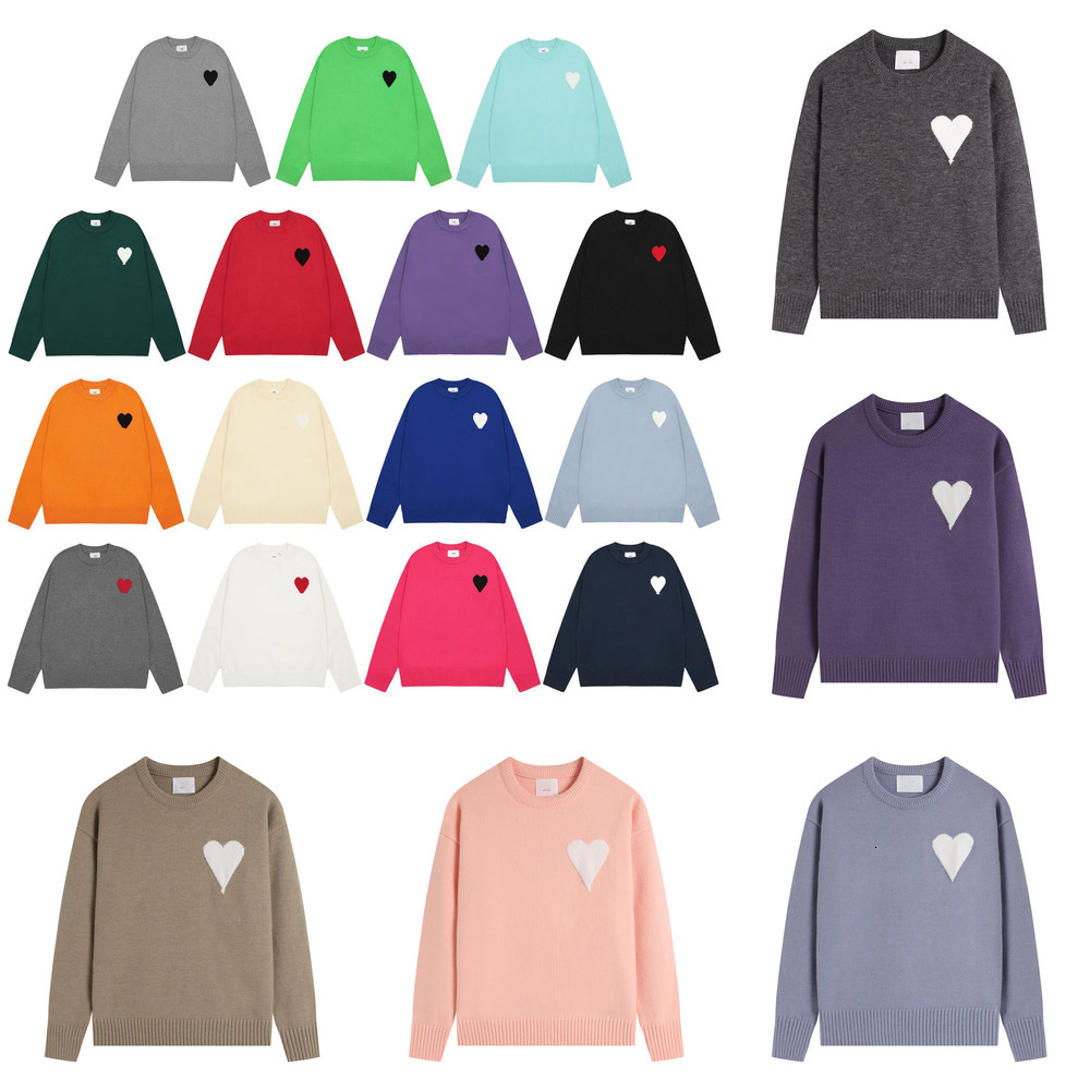 Men's designer sweater 100 Cotton Top quality simple letter heart print outdoor top casual round warm fashion sweater for women Sizes S-XL