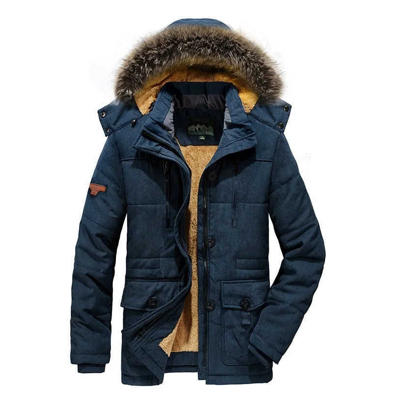 Men Parkas Men's Down Down Jacket Male White Duck Down Jacket Hooded Outdoor Thick Warm Padded Snow Coat Oversized Plus Size Degree Winter Park