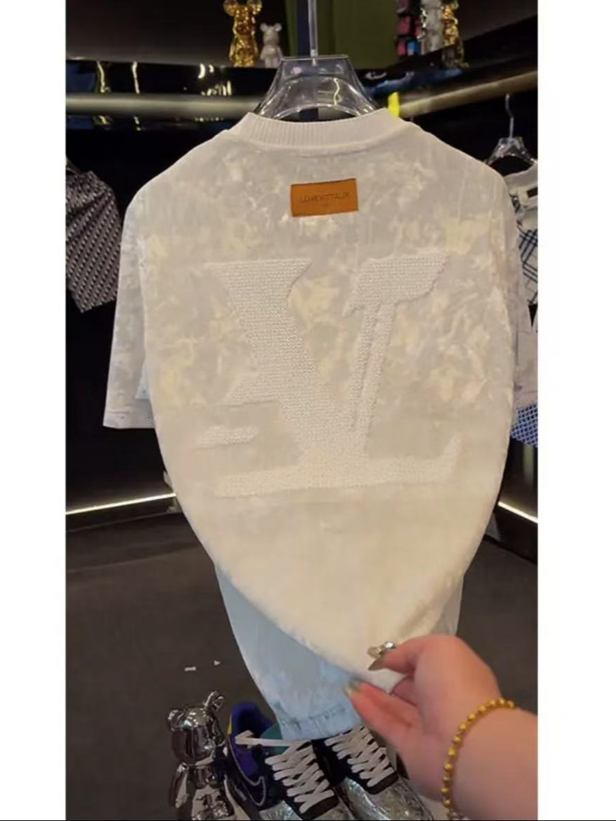Luxurious Designer European Station Luxury Style Men's Short-sleeved T-shirt 2025 Summer Fashion, Unique, Stylish, Handsome Short-sleeved Lette