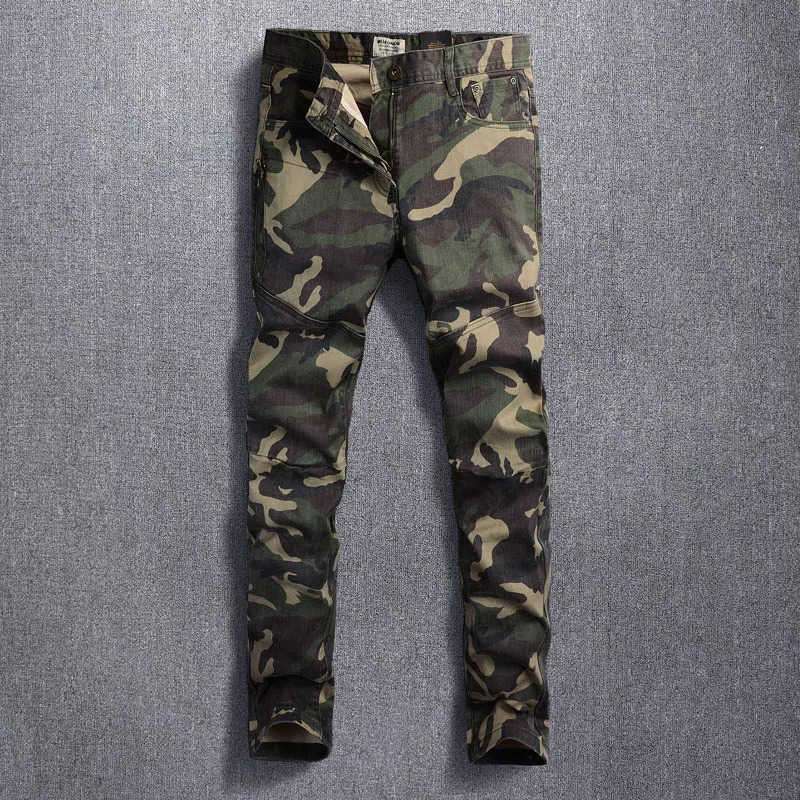 Stretch Men Fit Men Side Pocket Spliced Denim Pencil Pants S260922G4VI