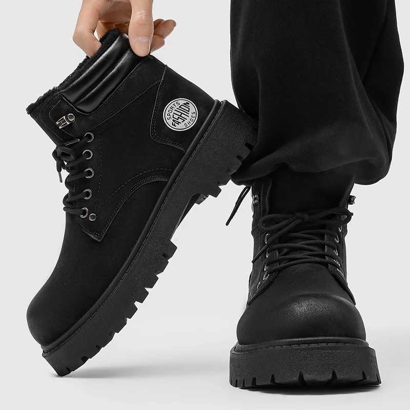 Designer men boots 2025 Boots New Winter Slippers Warm Men Shoes Waterproof Non-Slip Plush Sneakers Male tenis shoes Boots Men Sneakers Winter J2609