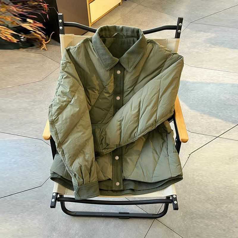 Down Parkas 2026 Fashion Men's Light Cotton-padded Jackets Men's Winter Loose Down Cotton Overcoats Male Turn Down Collar Warm Coats C920