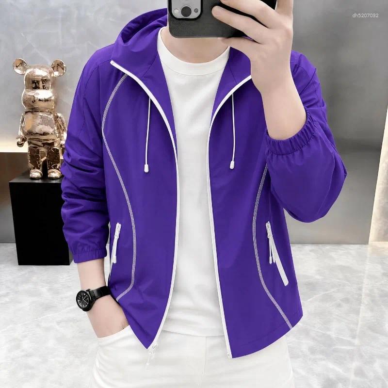 Autumn Hooded Casual Jacket Men's Trendy Pocket Workwear Jackets Social Outdoor Cycling Suit Windproof Coat Men Clothing