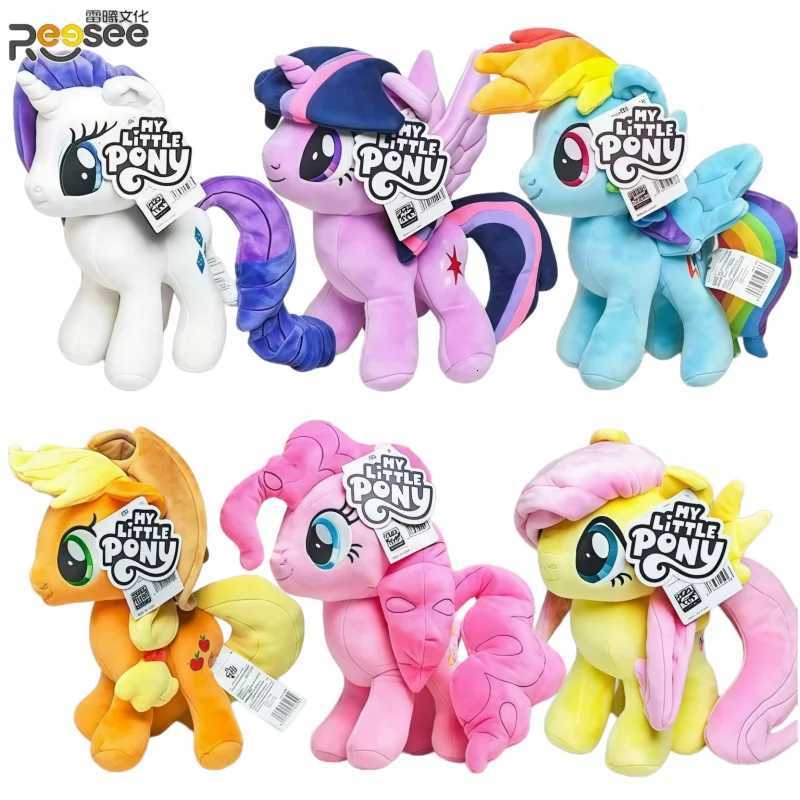 Stuffed Plush Animals My Little Pony Plush Dolls Applejack Rainbow Dash Rarity Fluttershy Twilight Sparkle Pinkie Pie Cartoons Cute Soft Doll Fans T