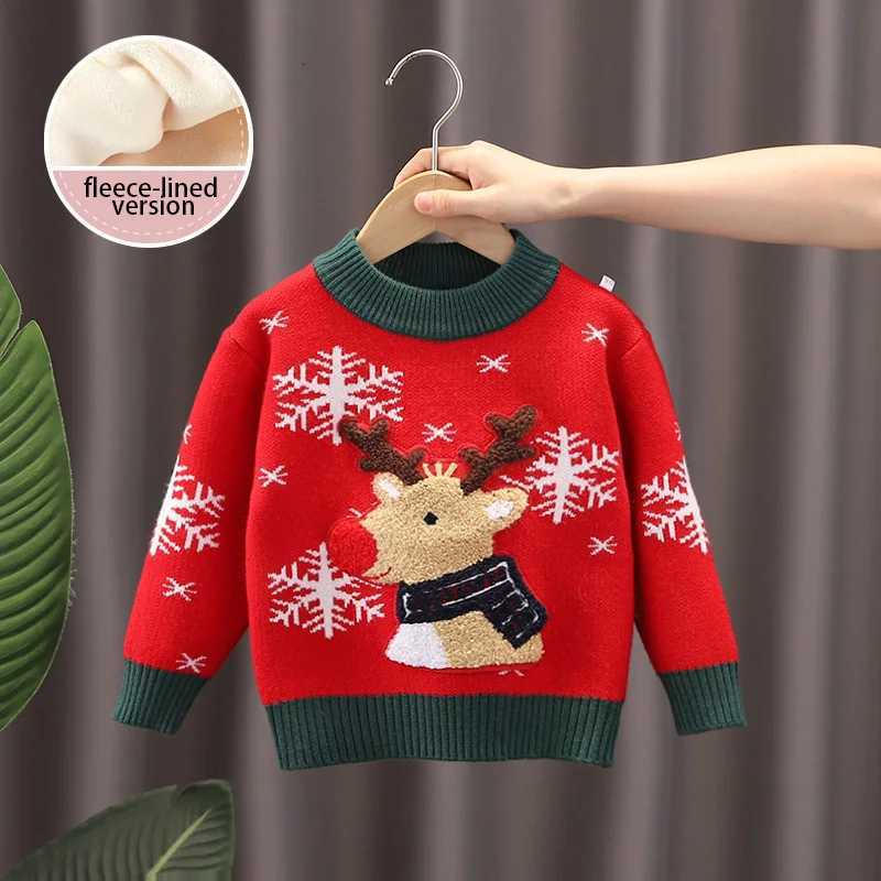 Sweater Pullover Xmas Kids Children Warm Thicken Knitted Clothing Autumn Winter Baby Pullover Clothing Toddlers Christmas Sweaters C260921
