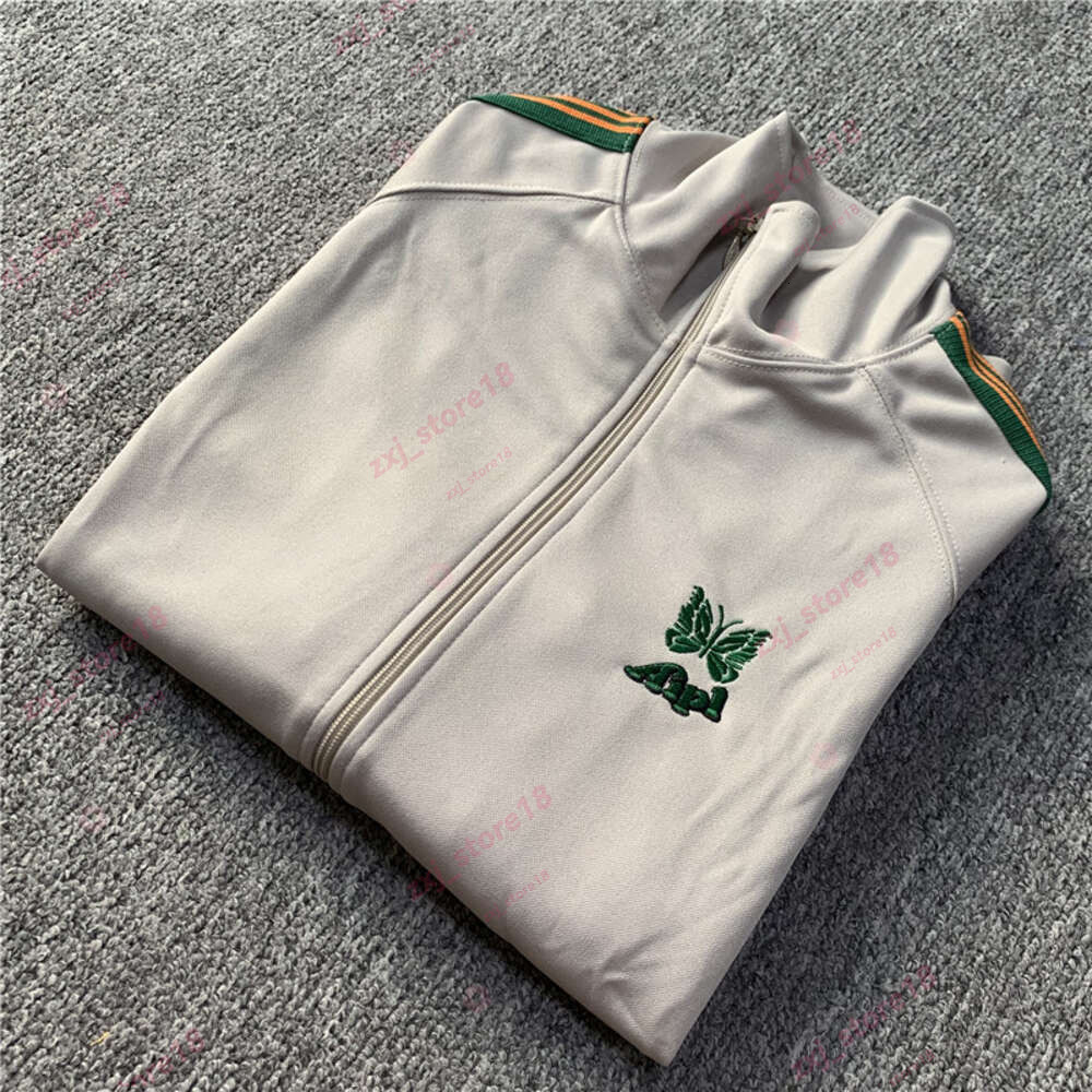 Needles Hoodies Mens Jacket Track Velvet Butterfly Embroidered Ribbon Campus Style Sweatshirt Mens And Womens Jackets Sports Jacket Streetwear Sport