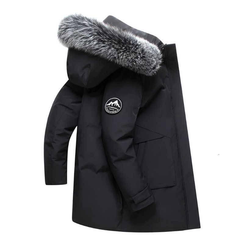 Comfortable Parkas Men's Warm Down Cold-proof Parkas Men Trend Thickened Down Coat Brand Male New Hooded Down Jacket Mans Multi Pocket Parkas C
