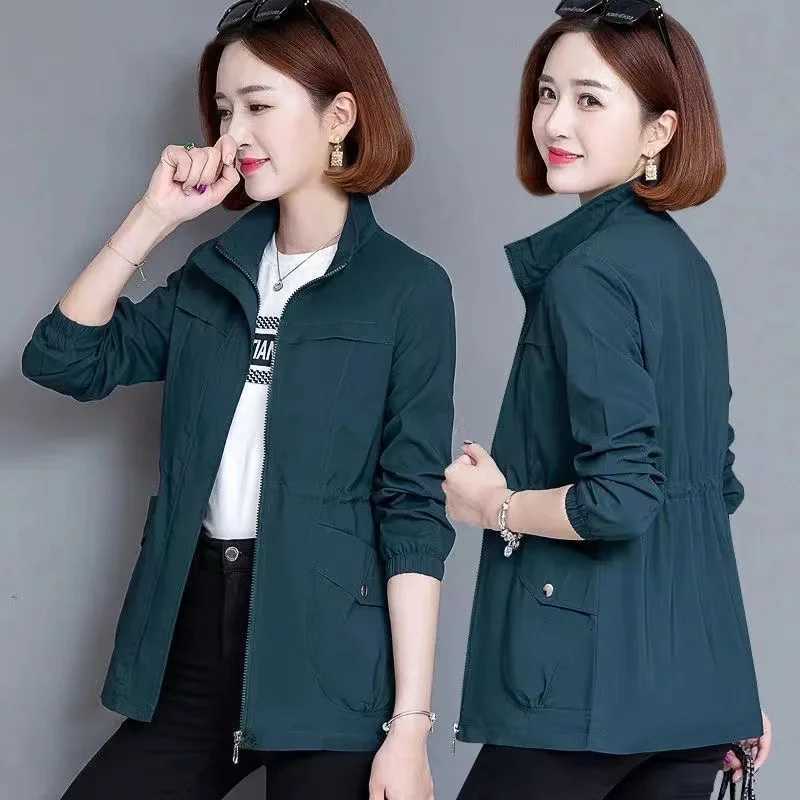 Women's Jackets Spring Women's Jackets 2023 New Causal Windbreaker Famale Thin Basic Coat Lightweight Jacket Outwear Women Clothing C26092