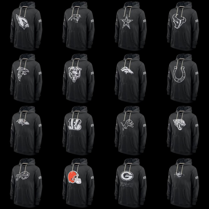 2026 Black Salute To Service Pullover Football Hoodie Jersey individuation Custom Any Name Number Sweatshirts S XXXL Mens Womens Youth 586