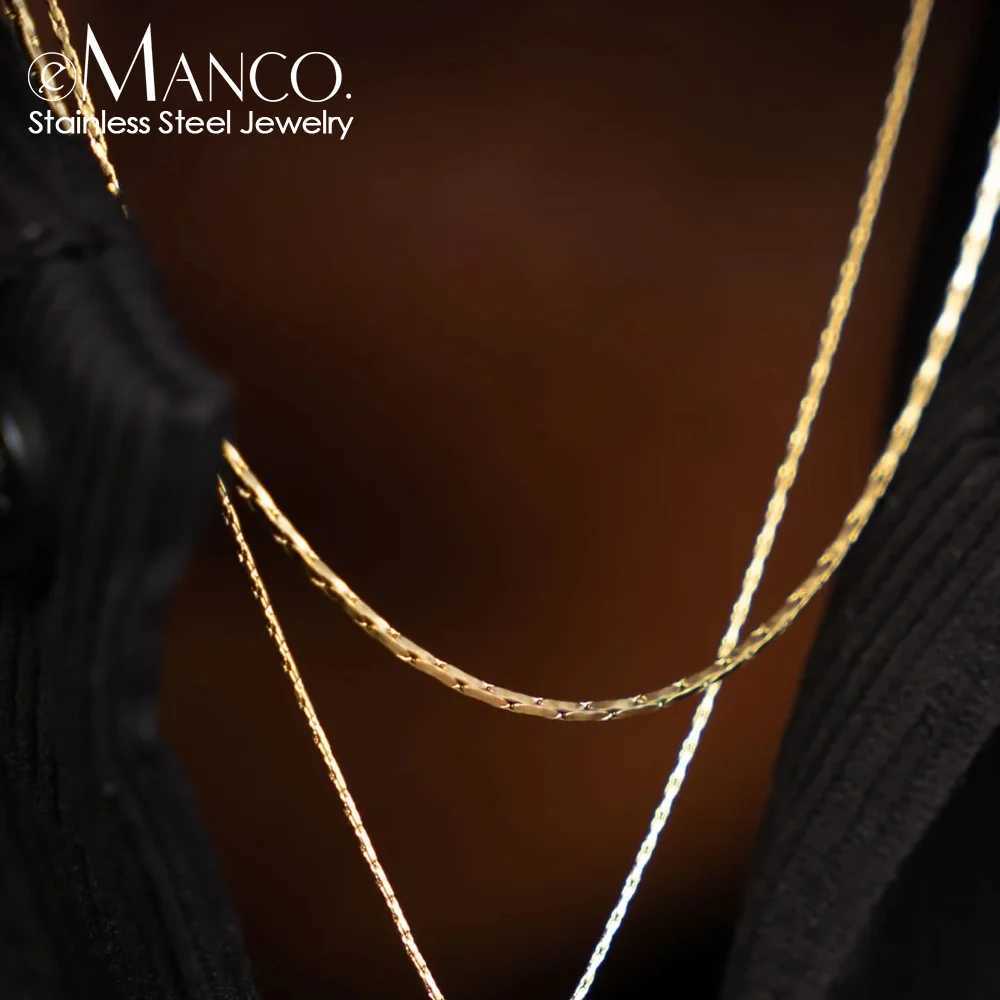 Pendant Necklaces EMANCO Steel Wire Chain Necklace Fashion Boutique Original Hip Hop Style Street Shooting Collarbone Chain Factory Direct Sale X260