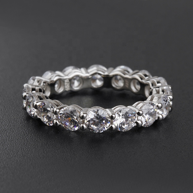 S925 Sterling Silver Engagement Fashion Rings for Women Plated Gold Jewelry Promise Zirconia Wedding Eternity Band Diamond Ring