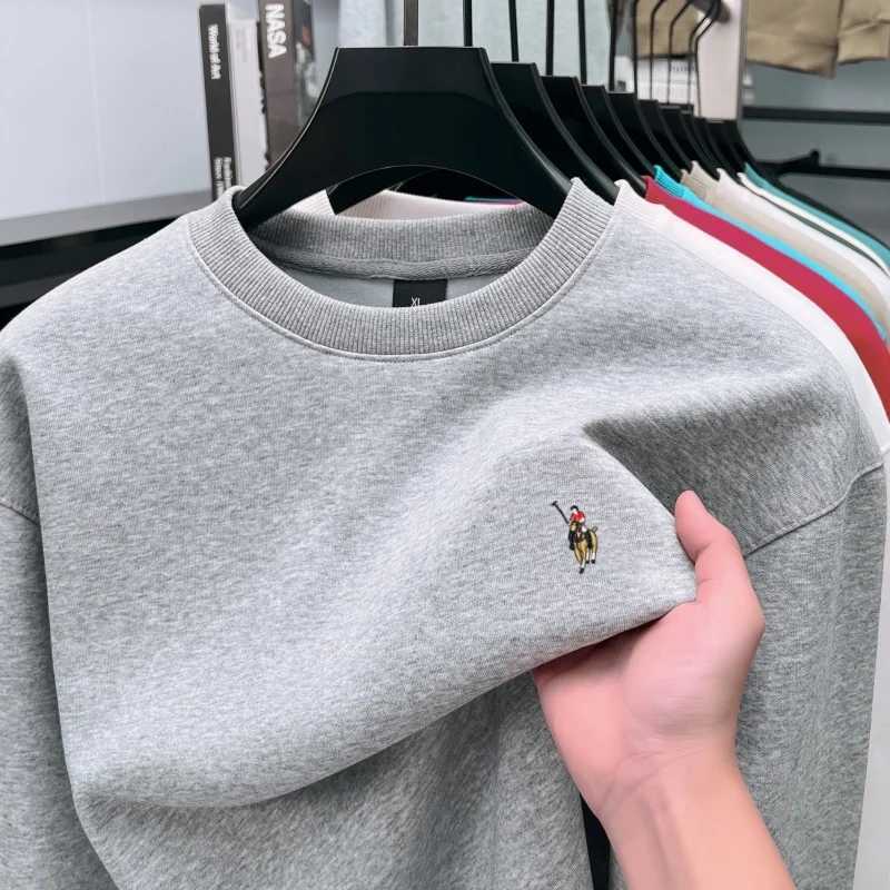 Men's Hoodies Sweatshirts High end brand men's long sleeve round neck pullover autumn fashion ponytail embroidered Paul luxury top sports