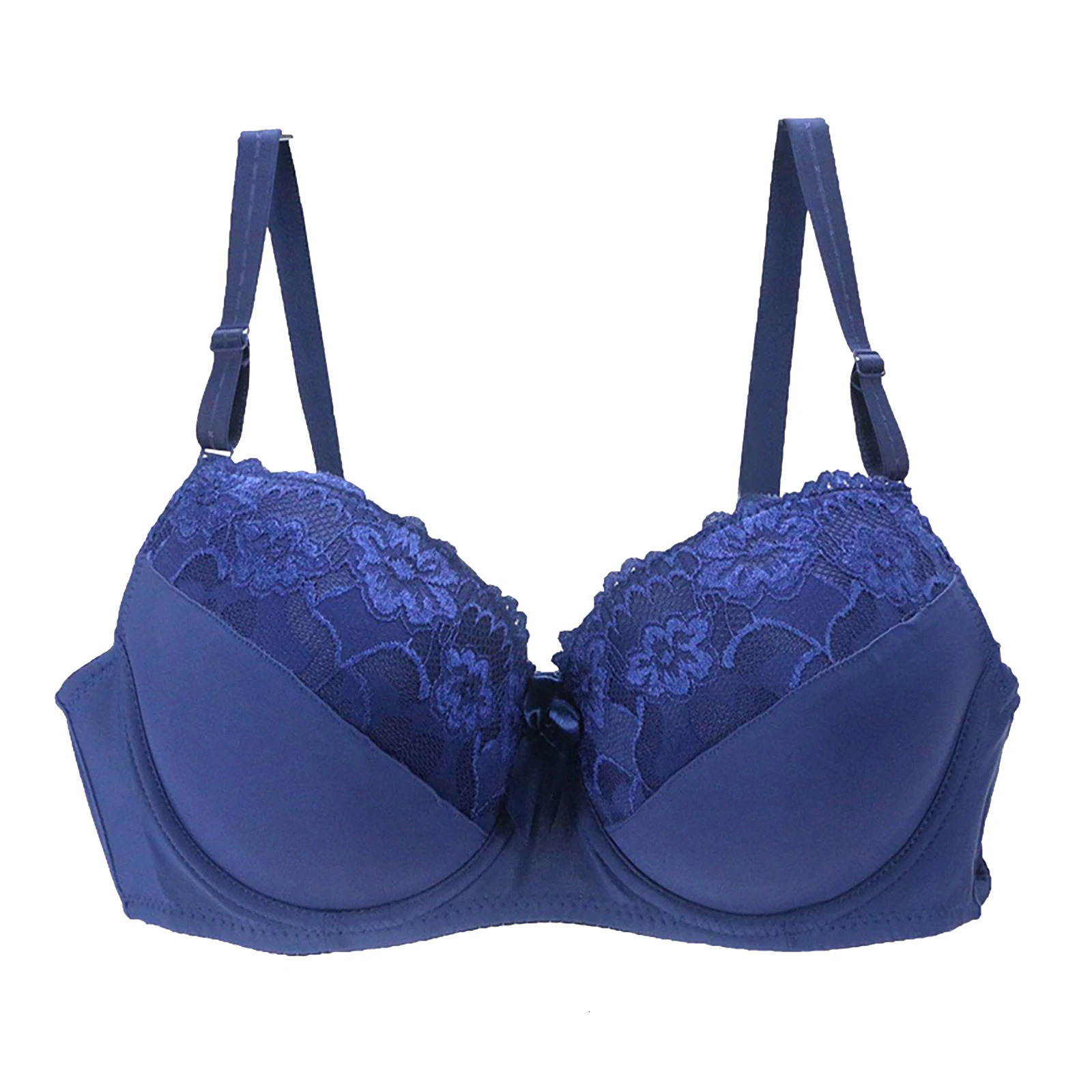 Plus Size Womens Sexy Lace Bra Push Up Bras Adjustable Straps Bralettes Soft Comfort Underwear Gathered Bustier Tops Lingerie 260922