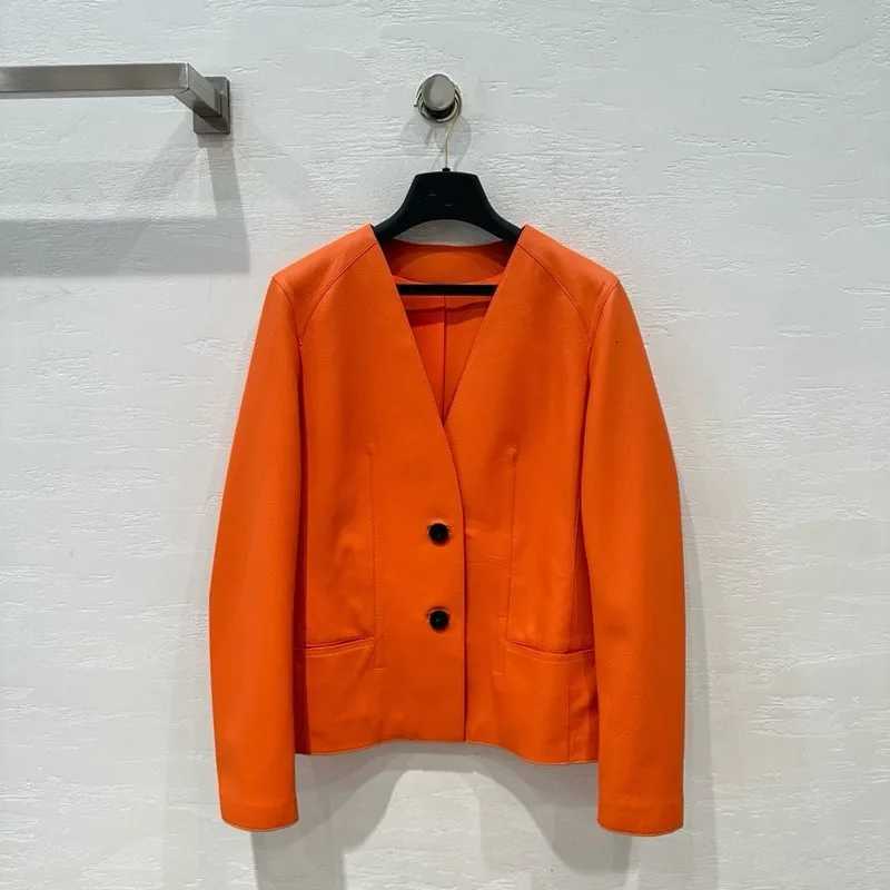 Lambskin Leather Natural Jacket for Women 100% Genuine leather Sheepskin Leather Women Coat Long Sleeves H605 C260921