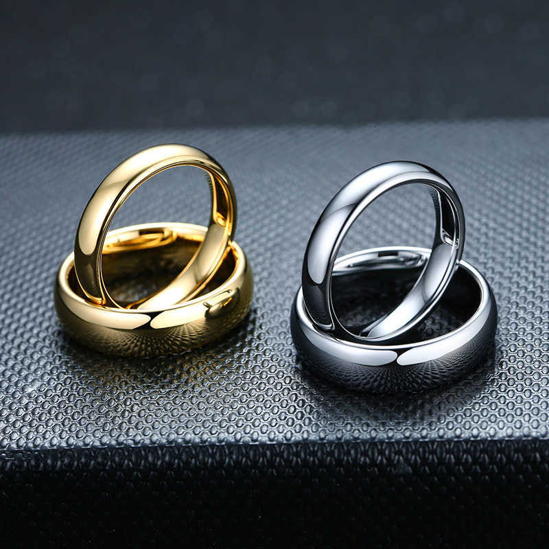 High Band Rings Quality Simple Stainless Steel Gold Color Rings for Men Women Exclusive Couple Wedding Ring Wholesale Fashion JewelryT260922