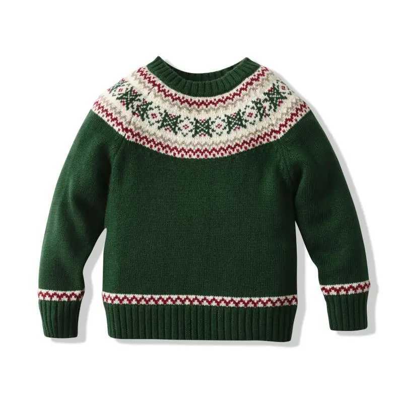 Girls Winter Boys Pullover 2024 New Year Sweater Kids Christmas Knitted Clothes Boy Knitting Outwear Children Knit Top Baby Pullover C260921