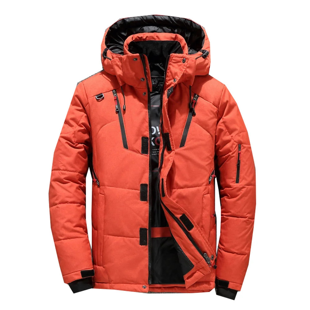 White Duck Mens Coat Warm Thick Down Jacket Snow Parkas Male Hooded Windproof Outerwear Windbreakers Winter 260922